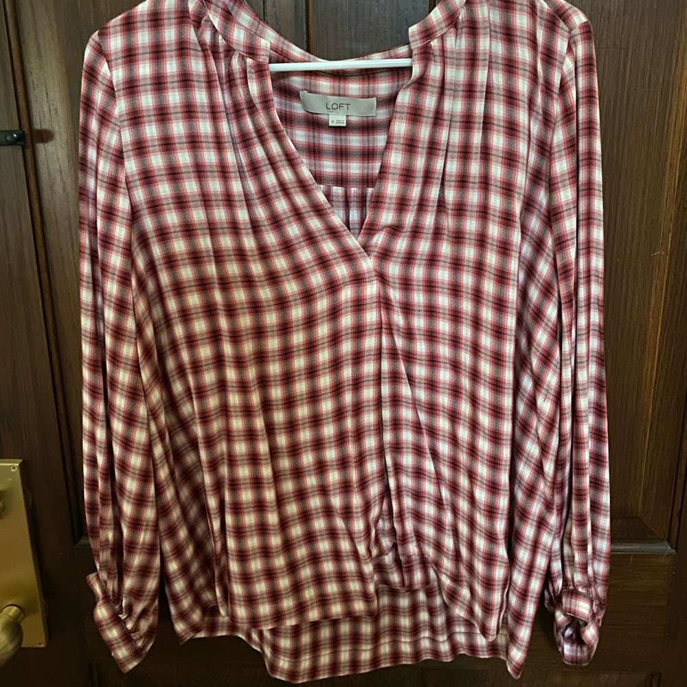 Loft plaid blouse